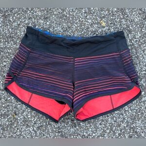Lululemon size 2 Run: Speed Short 4-way Stretch Twisted Dune Black Running